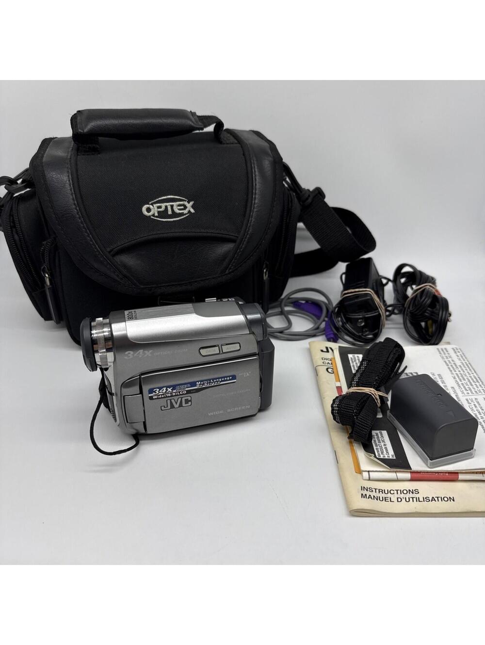 JVC GR-D750U Digital Video Camera 34X Optical Zoom Tested Working